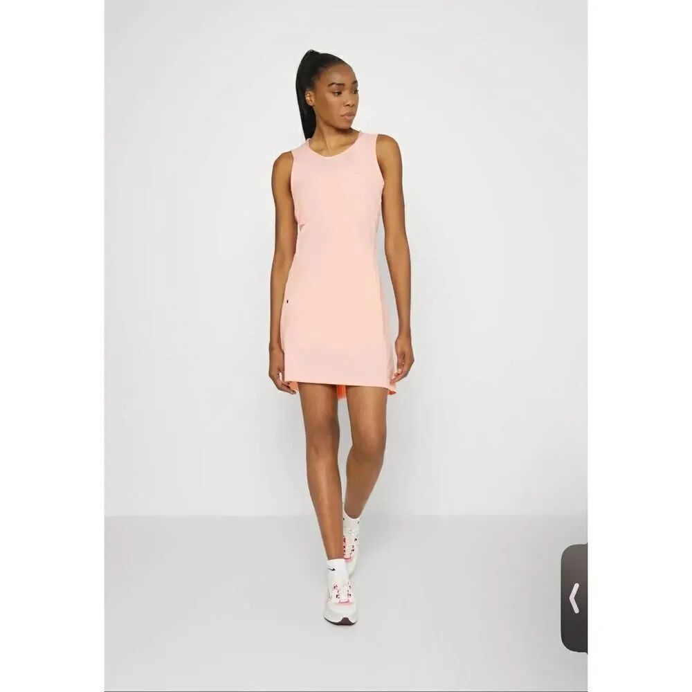 Nike Size S $140 Women's Sleeveless Dri-FIT Ace Golf Dress Dh2437 800 Light Pink